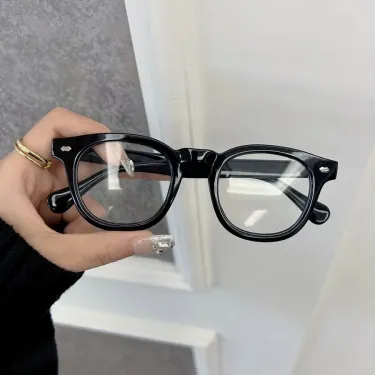 Elegant Transparent Lens Plain Eyeglasses Frame Male Female Brand Casual Round Glasses Men Women_voghion.com