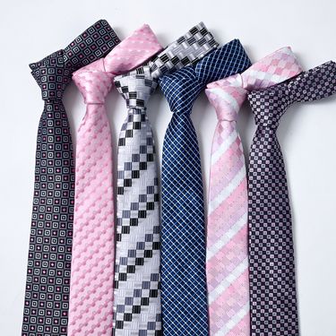Men's Business Tie Fashion Geometric Striped Color Block Design Multiple Colors Available Formal Wedding Gift Trendy_voghion.com