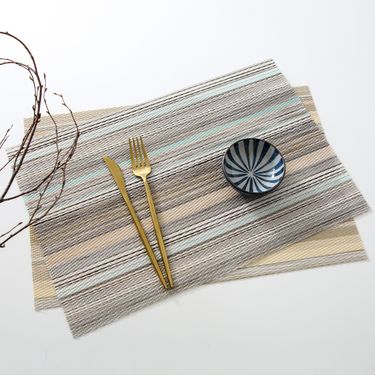 PVC Heat-Resistant Placemats - Waterproof & Non-Slip For Hotel & Home (Elegant Design Easy To Clean Durable Mesh Fabric)_voghion.com