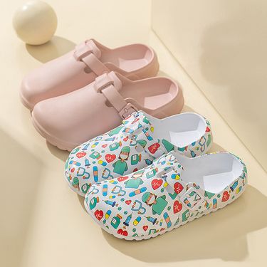 Operating Room Slippers Men's Laboratory Studio Baotou Soft Sole Protective Creative Cartoon Nurse Shoes Female Trend_voghion.com
