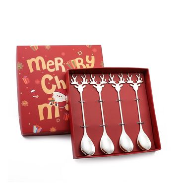 Christmas Deer Stirring Spoon Coffee Dessert Scoop_maomaolike.com