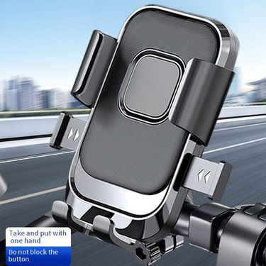 Universal Motorcycle/Bike Phone Mount - Handlebar & Mirror Clamp, Anti-Shock Self-Locking, Compatible With All Smartphones & E-Bikes_voghion.com