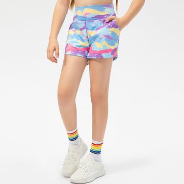Kids’ Clothing New Girls Printed Sports Pants Slim Yoga Running Shorts Children's Wear High Waist Fitness Training Pants_voghion.com