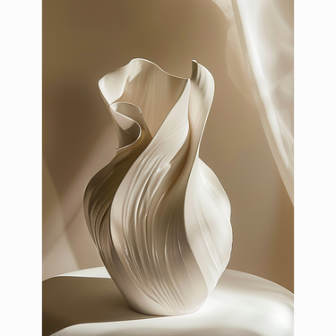 Nordic Creative Ceramic Vase Rotating Aesthetic Ornament Advanced Living Room Entrance Desktop Dining Table Dried Flower_voghion.com