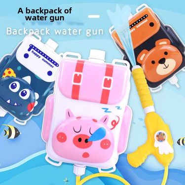 New summer sprinkler backpack water gun toy children's pull-out beach water_voghion.com