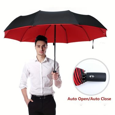 Automatic 10 Ribs Waterproof Compact Folding Umreblla, Lightweight Portable Casual Umreblla, Ideal Gifts For Friends_voghion.com