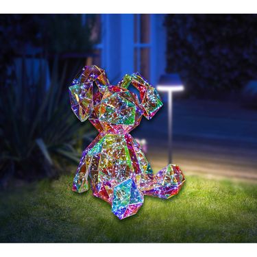Creative Folded-Eared Rabbit 35cm Iridescent Glowing Indoor Decorative Ornament_voghion.com