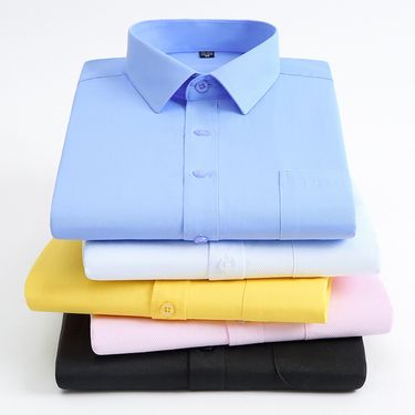 Men's Long Sleeve Shirt - Slim Fit Business Casual Dress Shirt, Breathable Cotton Blend, Solid & Patterned Options, Office & Everyday Wear_voghion.com