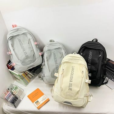 2023 Summer Bag Female College Student Simple Leisure Travel Men's Instagram High School Capacity Backpack_voghion.com