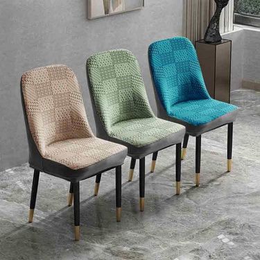 Luxury Jacquard Stretch Chair Covers - Full Coverage Elastic Slipcovers For Oval Chairs, Anti-Slip & Durable, Lightweight Polyester Fabric_voghion.com