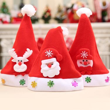 Home & Garden Christmas Kids Hat Christmas Gift Children's Christmas Hat Christmas Decal Cartoon Hat Kids Hat_voghion.com