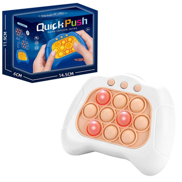 Genuine Pop Popping Game It! Push-Play Puzzle Game Console Speed Push Gopher, 4 Modes of Play | Teenage Boys & Girls Ages 3-12 and up (White)_voghion.com