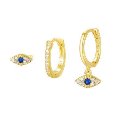 S925 sterling silver devil's eye zircon earrings for women niche design fashion light luxury earrings inlaid with diamonds_voghion.com