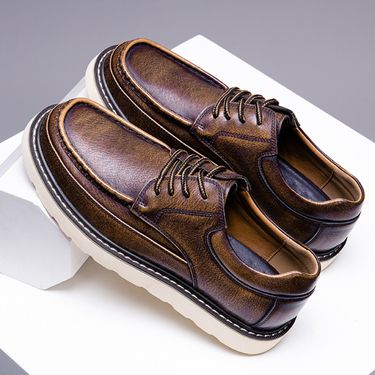 Large Men's Shoes 45 46 Size Autumn/Winter Retro Style Work Shoes Men's Outdoor Casual Leather Shoes Men Leather Origina_vogvips.com