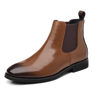 「XGXC」British Retro Chelsea Boots, Men's Short Boots, Velvet Leather Boots, Martin Boots, Cross-border Plus-size Boots For Men._voghion.com
