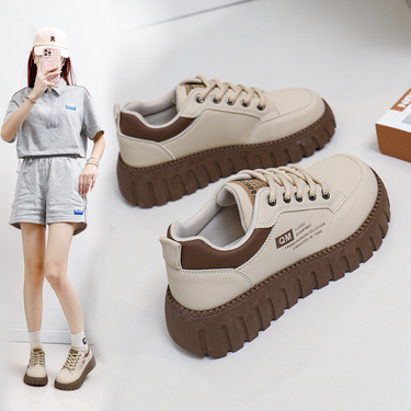The latest internet celebrity of 2024 New Student Korean Edition Instagram Trendy Versatile Thick Sole Board Spring and Autumn Casual_voghion.com