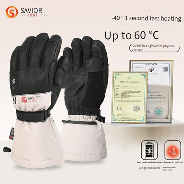 Heating gloves Bluetooth switch winter skiing outdoor riding heat waterproof hand warmer_voghion.com