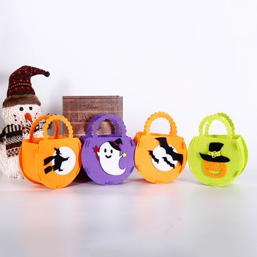 Halloween Pumpkin Bag Candy Bag - Children's DIY Handmade Gift Bag, Non-woven Tote Bag, Gift Pouch_voghion.com