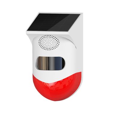 Solar Infrared Alarm Detector Sensor RF433 Remote Control Wireless Home Burglar Security Alarm Siren PIR Motion Sensor Detector_voghion.com