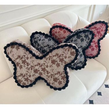 Butterfly Headboard Lumbar Pillow Chair Cushion Dormitory Backrest Pillow Decorative Pillow_voghion.com