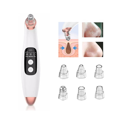 Printer Pore Comedon Vacuum Face Cleaner Electric Nozzle Black Head Removal Usb Rechargeable Water Cycle Facia_voghion.com