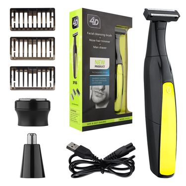 Electric shaver set for men, full body water wash, portable shaver, multifunctional hair clipper_voghion.com