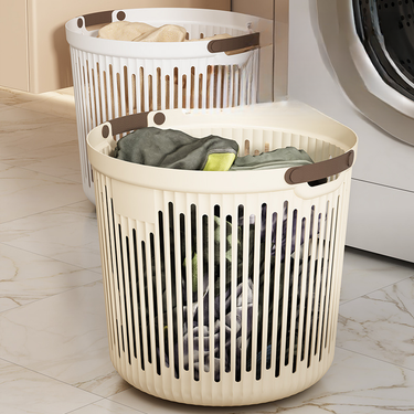 Dirty Household Basket, Large Capacity Clothes Artifact, Dormitory Bathroom Laundry Storage, Thick Plastic_voghion.com