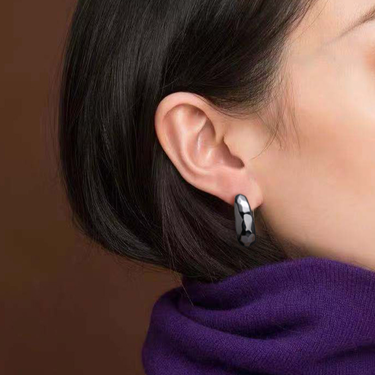 Retro flavor simple non pierced ear clips earrings short earrings_voghion.com