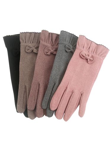 Gloves Winter Women's Spring And Autumn Delong Thin Cotton Elastic Riding Windproof And Warm Plus Velvet Cold-proof Touch Screen_voghion.com