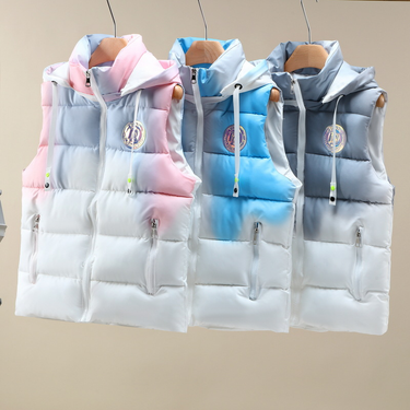 Men's Clothing 2025 Autumn And Winter Cotton Vests For Men And Women Short Large Size New Korean Version Versatile Hooded Fat Mm Vest Thickened_voghion.com