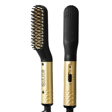 Beard Professional Brush Straightener Multifunctional Straightening Comb Hair Curler Quick Heating Styling Too_voghion.com
