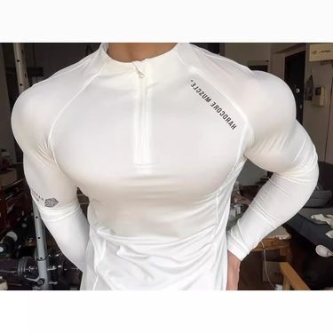 Technology Series Sports Fitness Cycling Men's Running Long Sleeved Tight Fitting Clothing High Elasticity Quick Drying_voghion.com