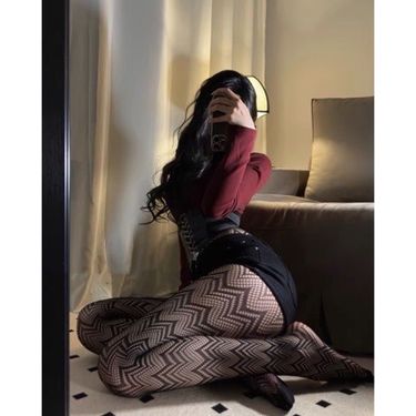 2025d Sexy No-Remove Fun Stockings Geometric Lines Fishnet Hollow Pantyhose Water Ripple Hot Leg Socks_voghion.com