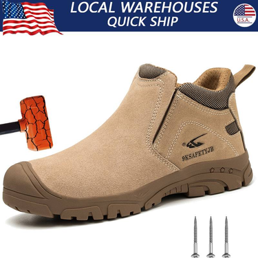 New Safety Shoes Men Boots Work Sneakers Steel Toe Cap Anti-smash Puncture-Proof Work Boots Indestructible Shoes_voghion.com