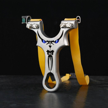 Stainless Steel Slingshot Silver Slingshot 14.5*8.5*4 Cm Suitable For Outdoor Competitions, Fitness Shooting, Hunting, Fishing (Slingshot Only)_voghion.com