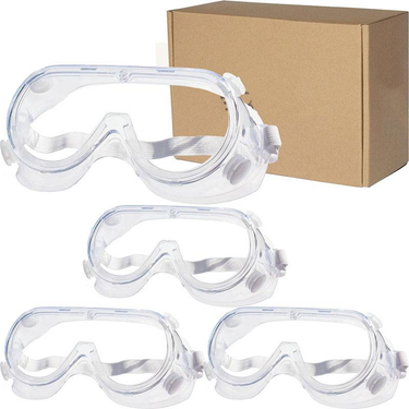 4 Pack Protective Safety Goggles For Lab Chemistry, Soft Lightweight Goggles, Prescription Glasses, Anti-Splash Worker Structural Eye Protection Science Onion Cutting Etc White_voghion.com