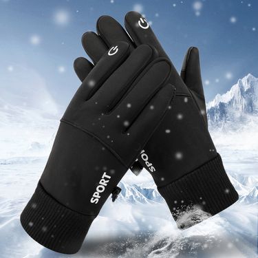 Cycling Gloves Men's And Women's Autumn And Winter Velvet Warm Non-slip Windproof Waterproof Outdoor Driving Motorcycle Touch Screen Gloves_voghion.com