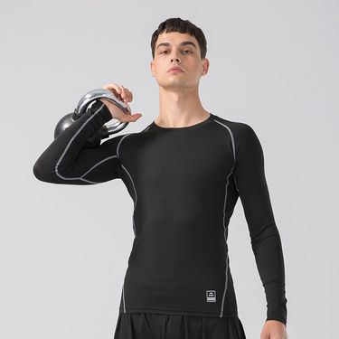 Men's Clothing Popular Sports Tights High Elastic Quick Drying Printed Long Sleeved Fitness Cycling Bottom Sweat Absorbent T Shirt_voghion.com