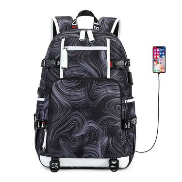 New style printed multifunctional men's bag business computer backpack large capacity men's backpack junior high school student schoolbag_mkmklike.com