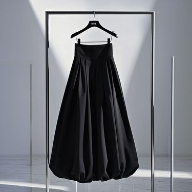 Women's Clothing Spring Super Fairy High Waist Drape Slim Skirt Light Luxury High End Black Bud Skirt_voghion.com