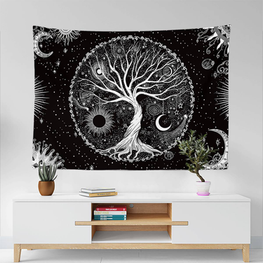 Tree of Life 3D Printing Home Decoration Landscape Living Room, Bedroom, Office, Outdoor Tourism Magic Tapestry_voghion.com