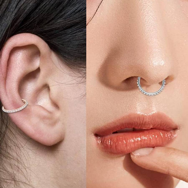 F136 Titanium Thin Rod Nose Ring Earring Nose Ring 0.8/1.0 Rod Thickness 6/8/10/12mm Inner Diameter_voghion.com