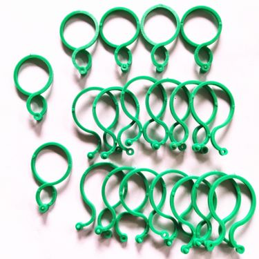 100PC Garden Vine Strapping Clips 2 Size Plant Bundled Buckle Ring Holder Tomato Garden Plant Stand Tool Garden Decoration Accessories_voghion.com