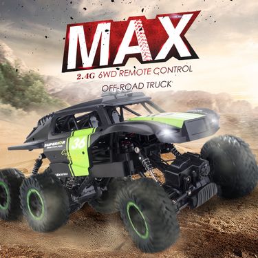 JJRC Six-wheel Drive Proportional Throttle Climbing Off-road Vehicle, Light Shock Absorption Children's Toy 2.4G Remote Control Car_voghion.com
