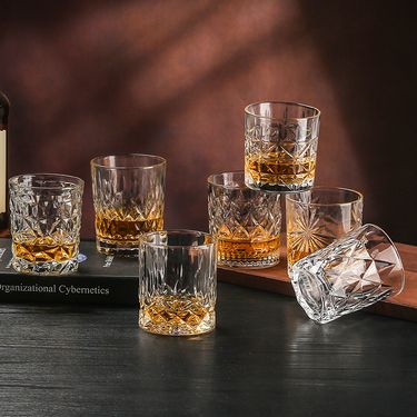 Premium Whiskey Glasses Set - Crystal Clear Barware For Scotch, Bourbon & Liquor (Elegant Gift Box, 4-Pack, Lead-Free)_voghion.com