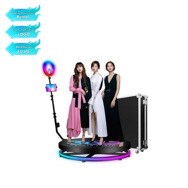 360 Photo Booth Machine With Flight Case,Software,Custom Logo,Deluxe ,Slow-motion Seize The Spectacular Moments Via Remote Control Or APP(100cm/80cm)_voghion.com