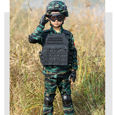 Kids’ Clothing Children's Camouflage Suits Boys Special Forces Performance Clothes Summer Camp Training Clothes Zipper Military Training Clothes_voghion.com