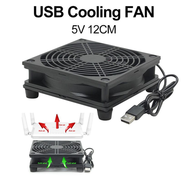 12cm 5V USB Power Supply TV Set-Top Box Router Radiator Cooler Air Cooling Fan_voghion.com