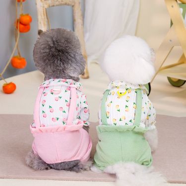 Home Pet Dog Clothes Spring/Summer New 24 Fragmented Flower Four Legged Pants_voghion.com