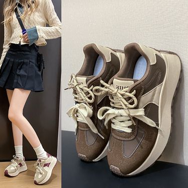 2024 Little White Autumn Thick Bottom Korean Edition Ins Female Students Casual Sports Versatile Forrest Gump Shoes_voghion.com